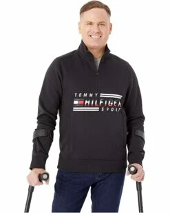 Best Sale 🛒 Tommy Hilfiger Adaptive Hoodies & Sweatshirts Signature Mockneck Sweatshirt ❤️