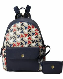 Best reviews of 😍 Tommy Hilfiger Backpacks Lynn II Dome Backpack w/ Pouch Bias Multi Print PVC 👏